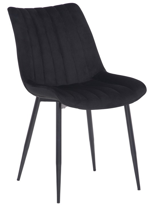 Stoel Rahden fluweel, zwart
