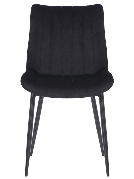 Stoel Rahden fluweel, zwart