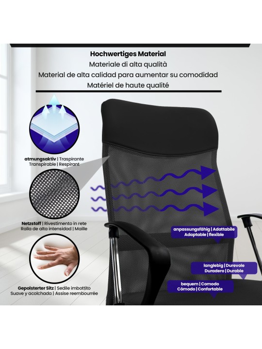 Bureaustoel Washington, zwart