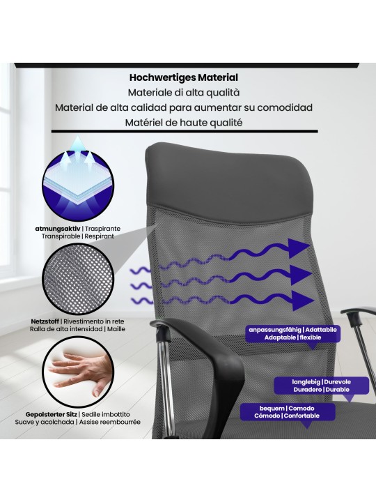 Bureaustoel Washington, grijs