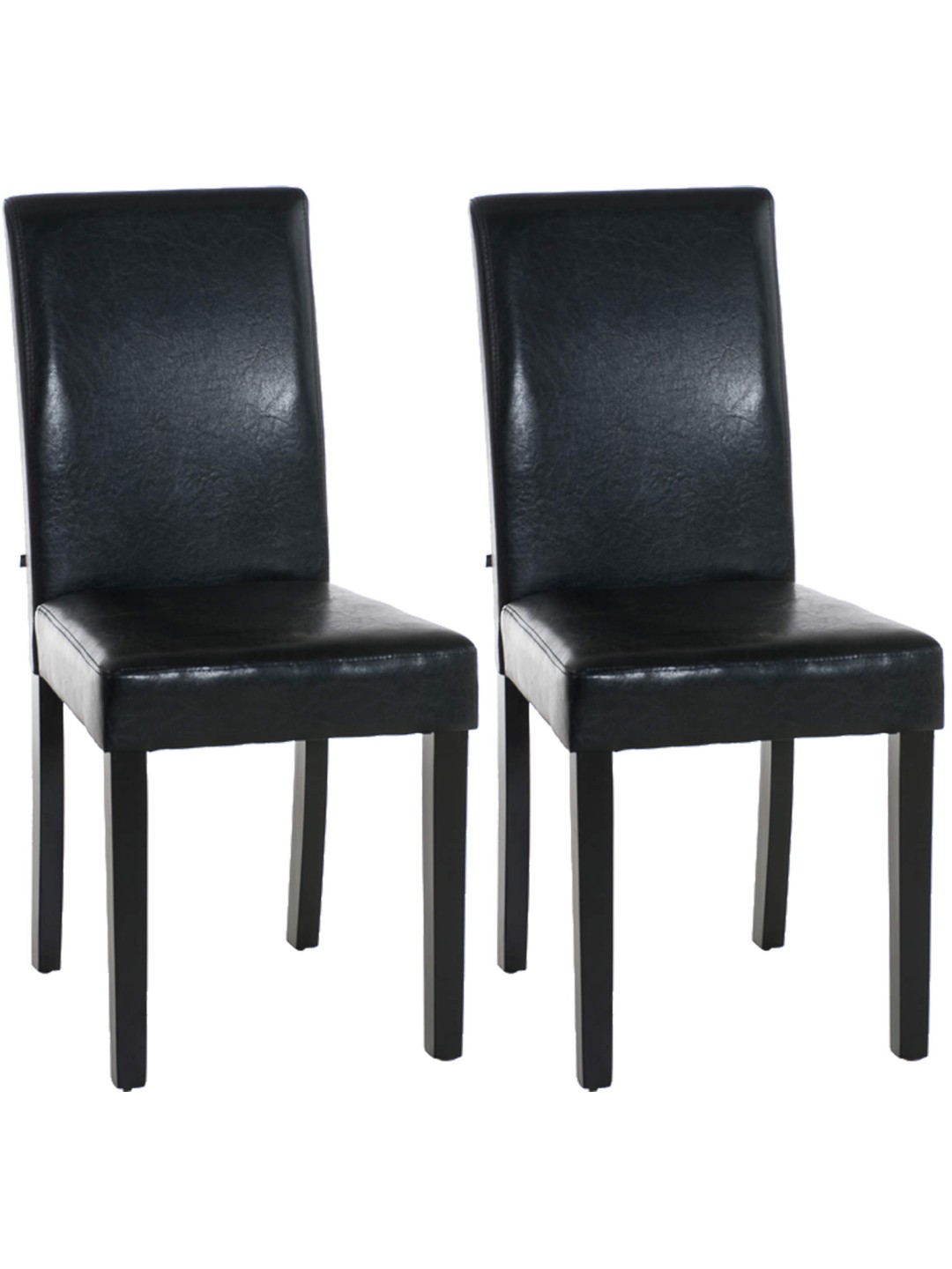 Set van 2 eetkamerstoelen Ina, zwart