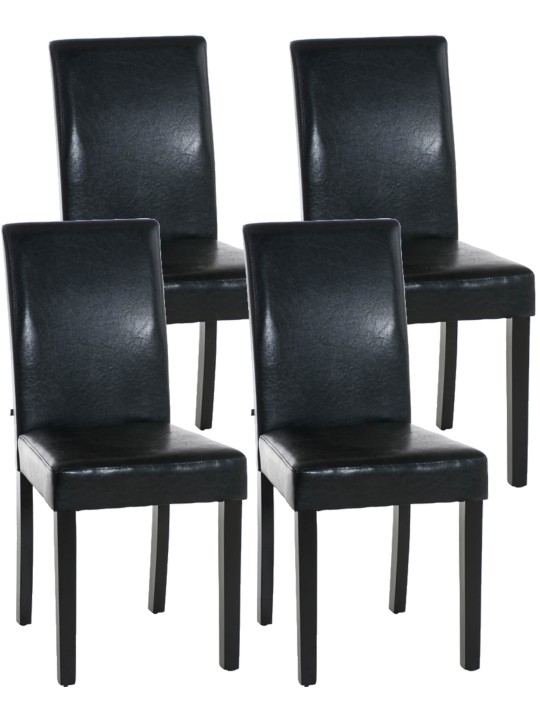 Set van 4 eetkamerstoelen Ina, zwart
