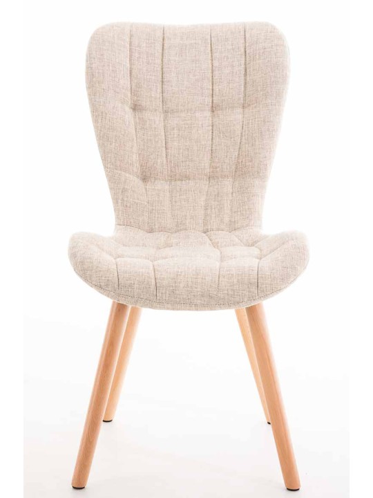 Set van 4 stoelen Elda stof naturel, crème