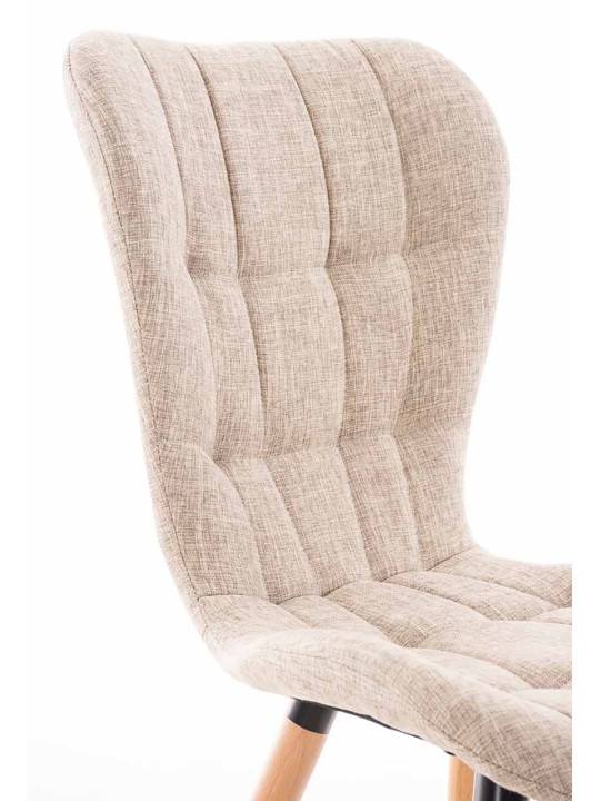 Set van 4 stoelen Elda stof naturel, crème