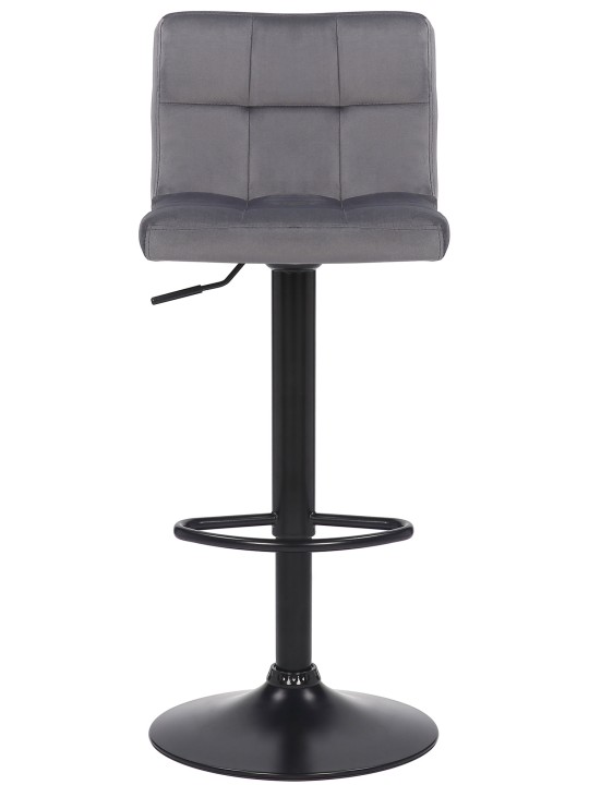 Set van 2 barkrukken Feni fluweel, grijs