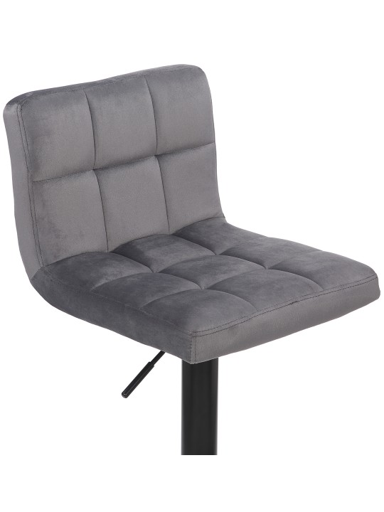 Set van 2 barkrukken Feni fluweel, grijs