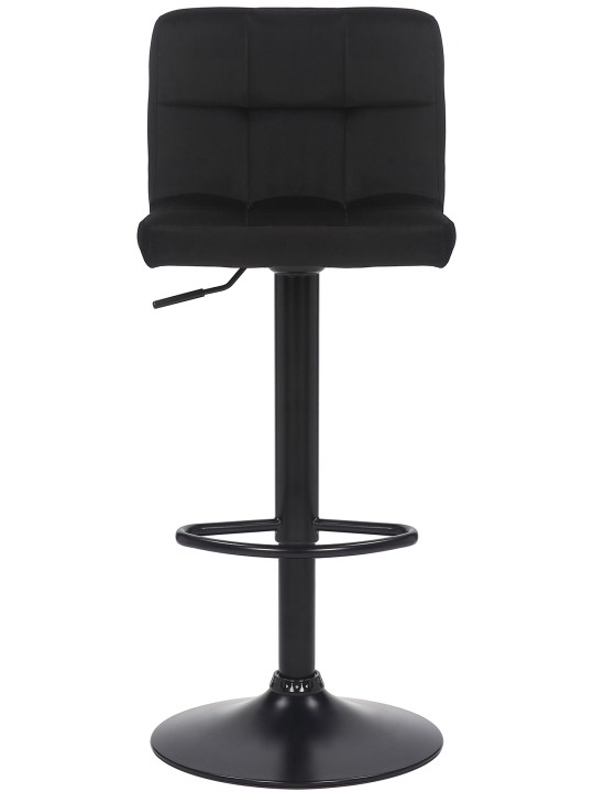 Set van 2 barkrukken Feni fluweel, zwart