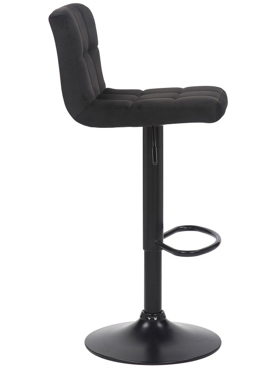 Set van 2 barkrukken Feni fluweel, zwart