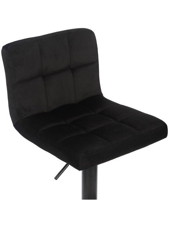 Set van 2 barkrukken Feni fluweel, zwart