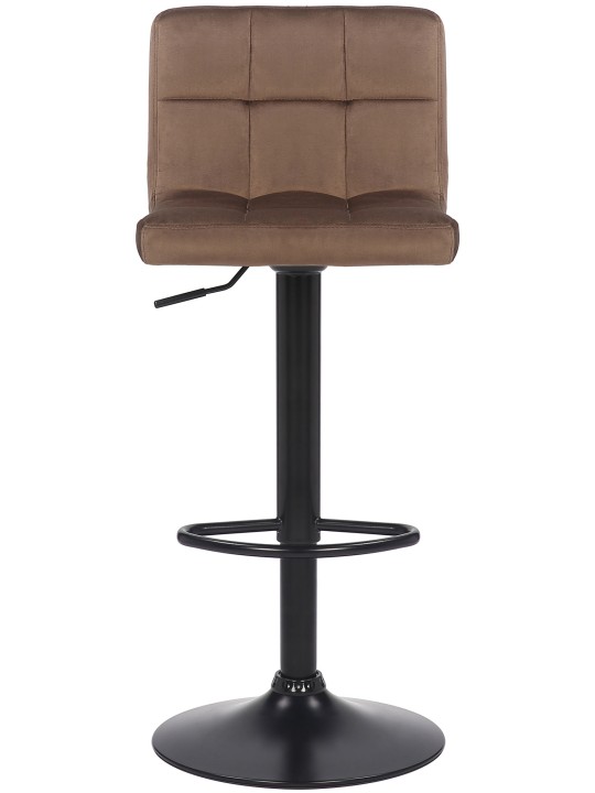 Set van 2 barkrukken Feni fluweel, bruin