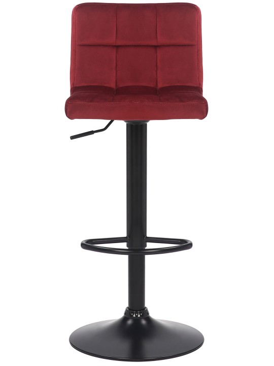 Set van 2 barkrukken Feni fluweel, rood