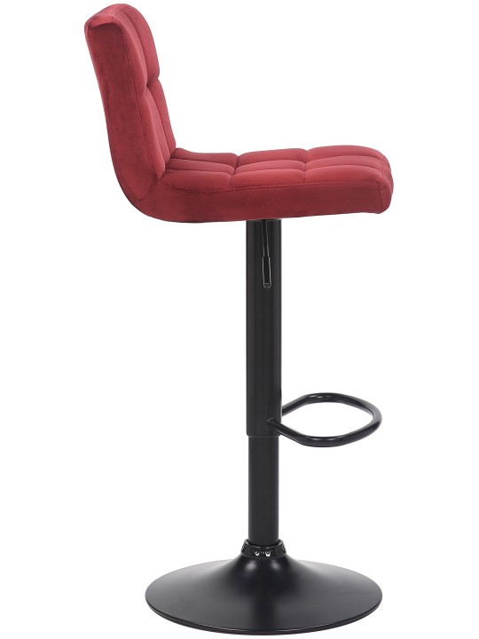 Set van 2 barkrukken Feni fluweel, rood