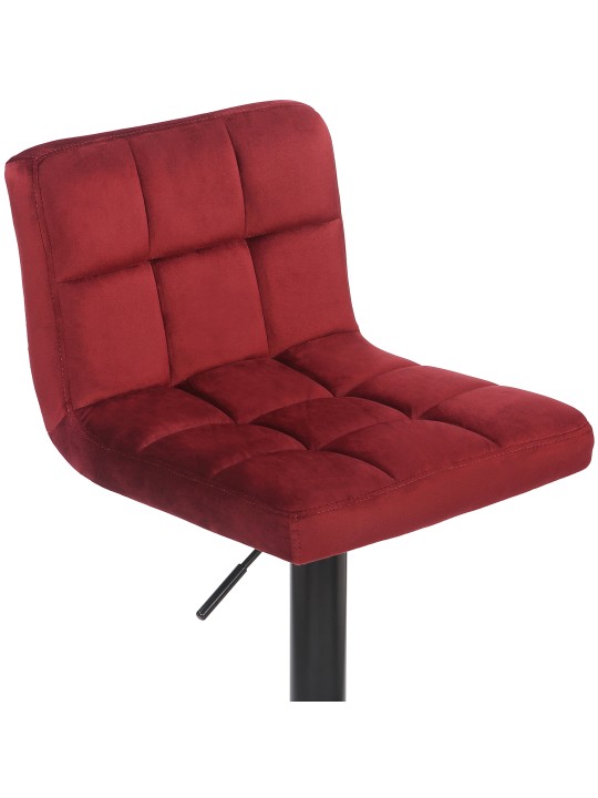 Set van 2 barkrukken Feni fluweel, rood