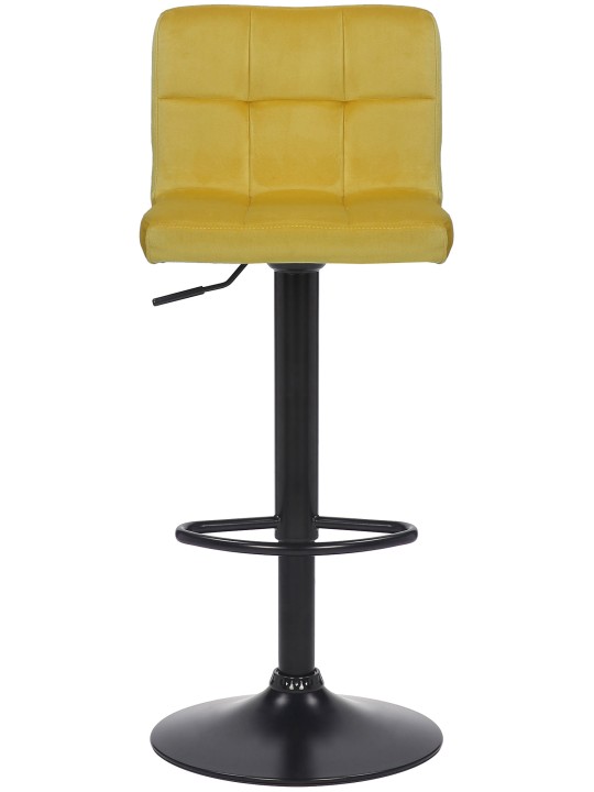 Set van 2 barkrukken Feni fluweel, geel