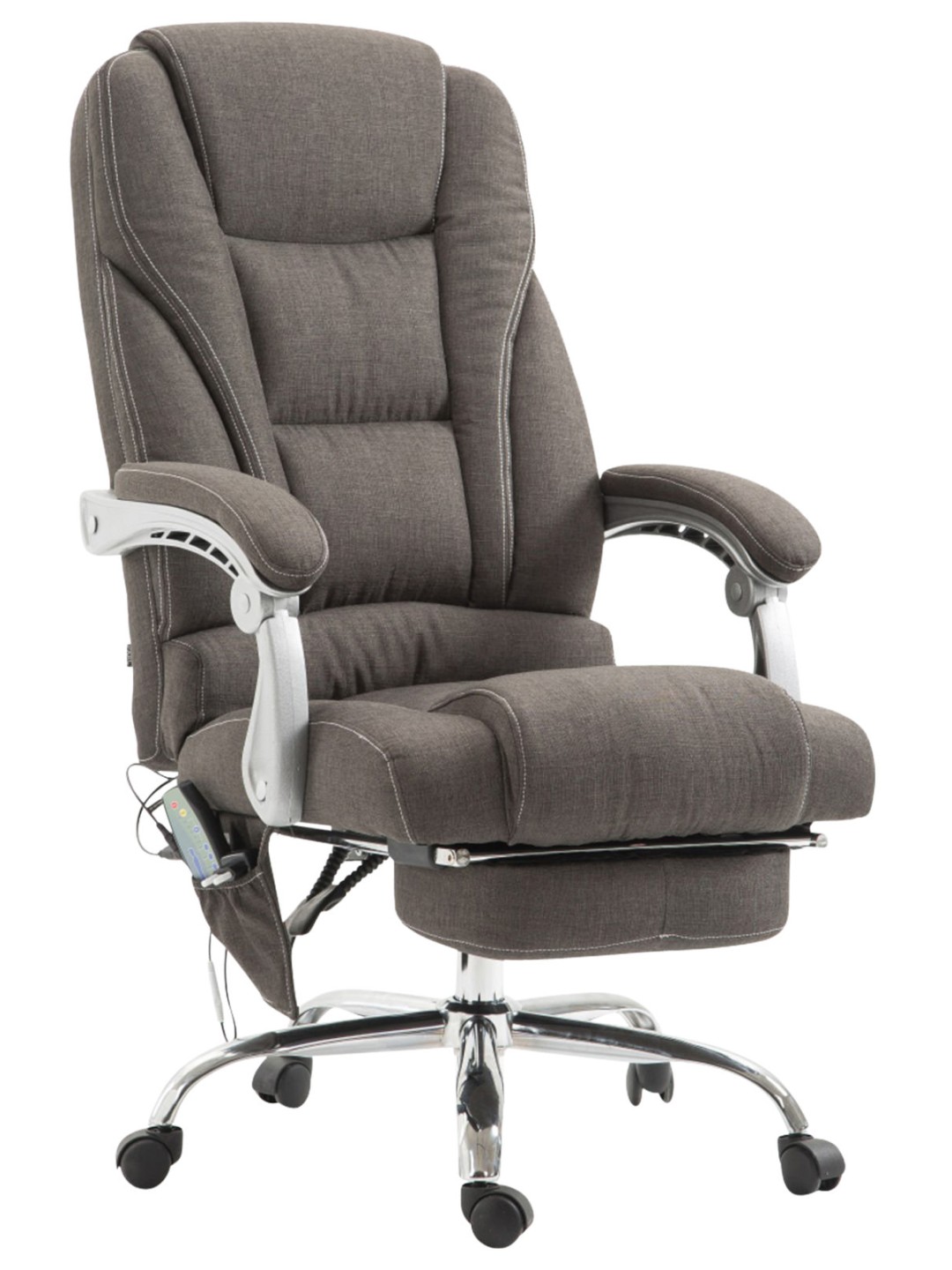 Bureaustoel Pacific stof met massagefunctie, donkergrijs