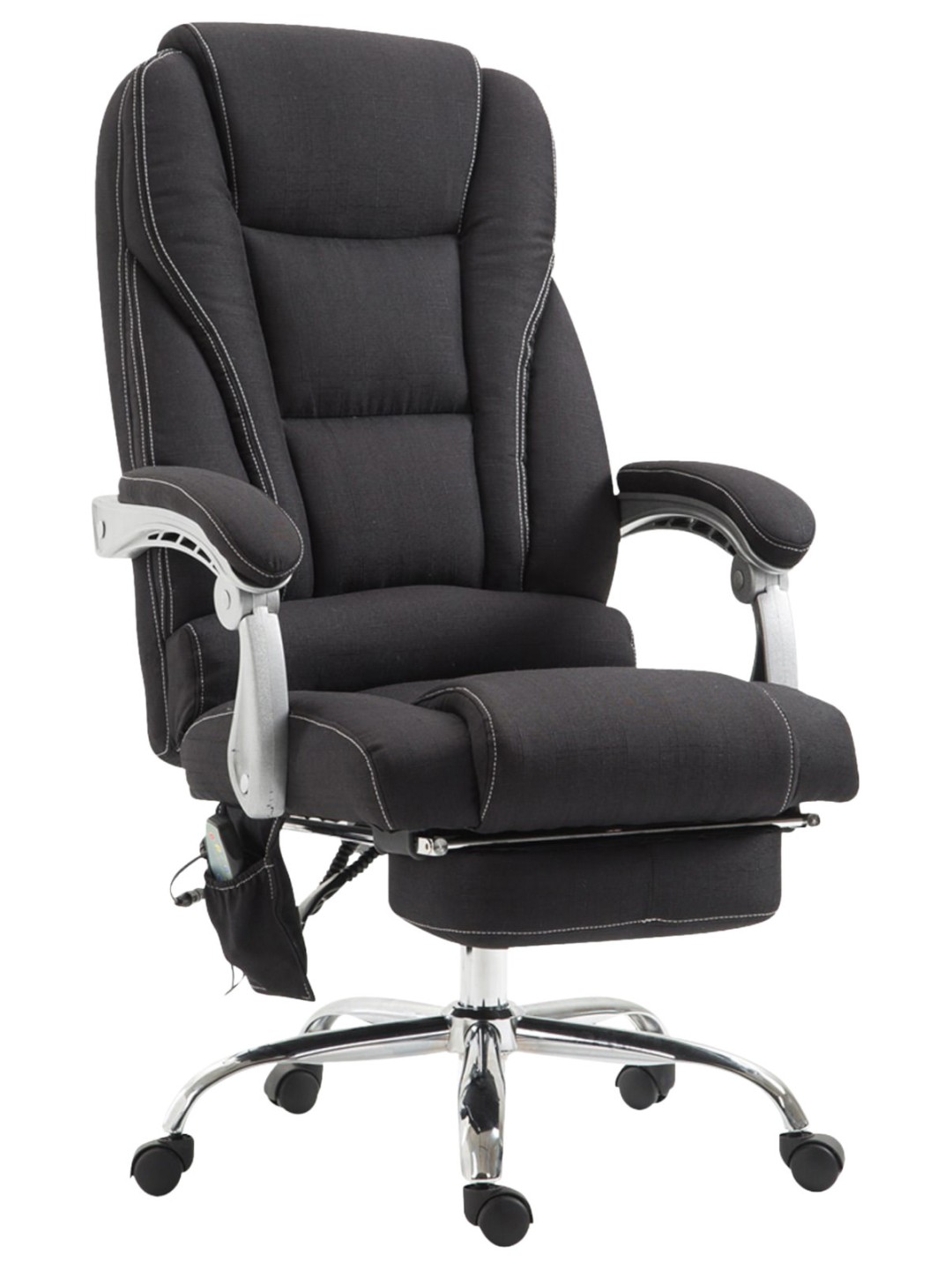 Bureaustoel Pacific stof met massagefunctie, zwart