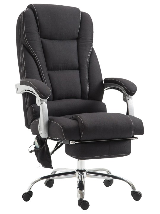 Bureaustoel Pacific stof met massagefunctie, zwart