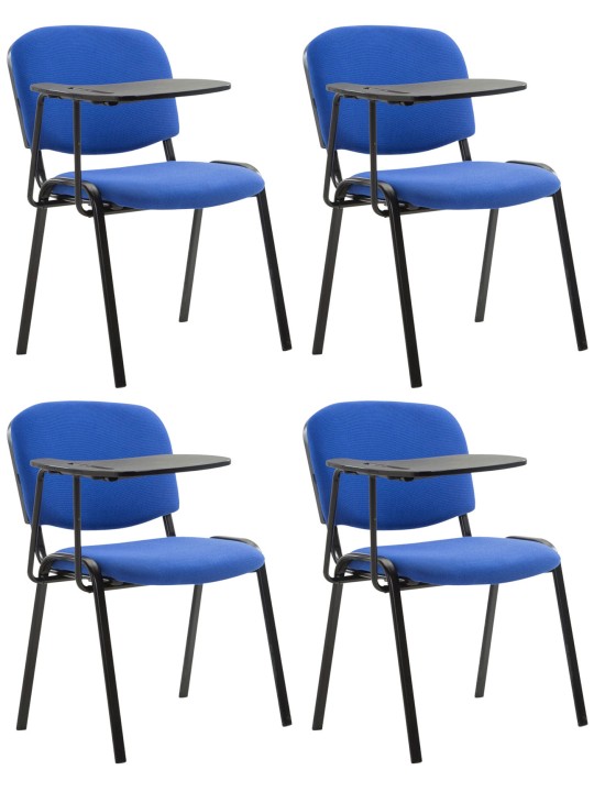 Set van 4 Ken stoelen met klaptafel stof, blauw Set van 4 Ken stoelen met klaptafel stof, blauw
