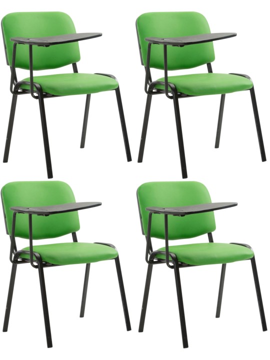 Set van 4 Ken stoelen met klaptafel kunstleer, groen Set van 4 Ken stoelen met klaptafel kunstleer, groen