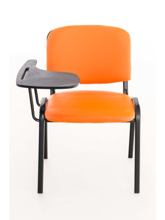 Set van 4 Ken stoelen met klaptafel kunstleer, oranje Set van 4 Ken stoelen met klaptafel kunstleer, oranje