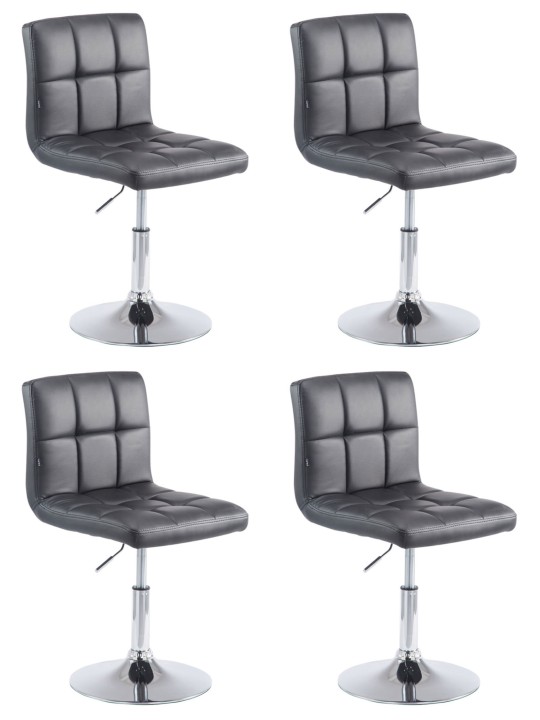 Set van 4 barkrukken Palma V2, zwart Set van 4 barkrukken Palma V2, zwart