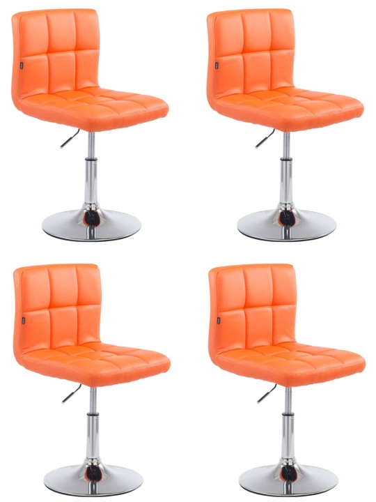 Set van 4 barkrukken Palma V2, oranje Set van 4 barkrukken Palma V2, oranje
