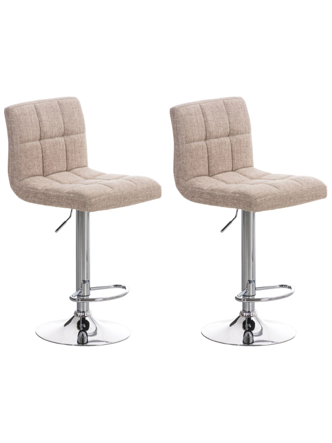 Set van 2 barkrukken Peru FABRIC C, crème