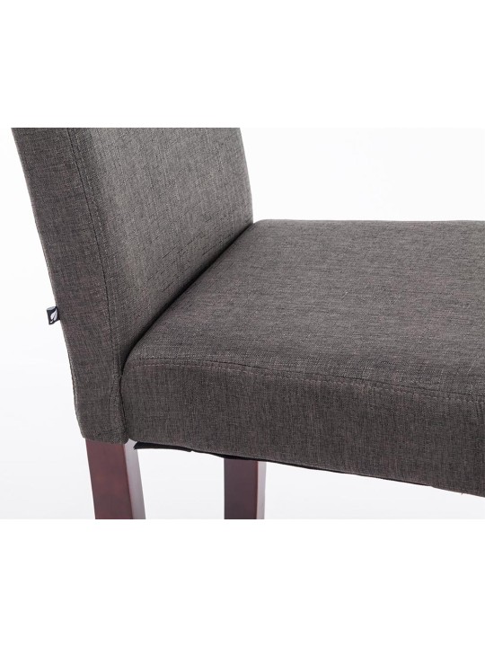 Eetkamerstoel Ina stof cappuccino, donkergrijs Eetkamerstoel Ina stof cappuccino, donkergrijs