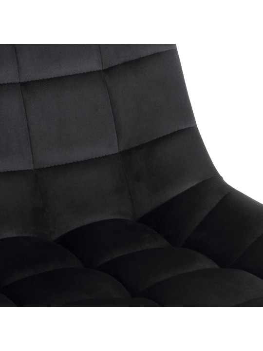 Bureaustoel Medford fluweel, zwart