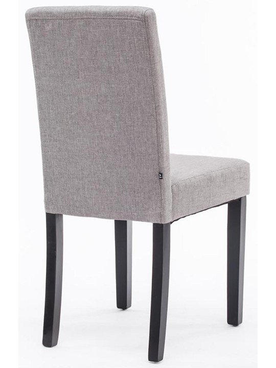 Set van 2 eetkamerstoelen Ina stof, lichtgrijs