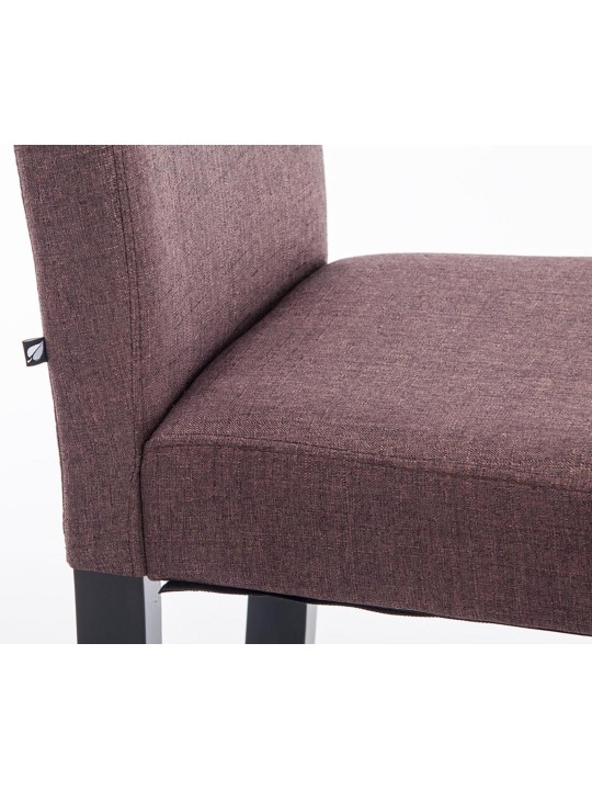 Set van 2 eetkamerstoelen Ina stof, bruin