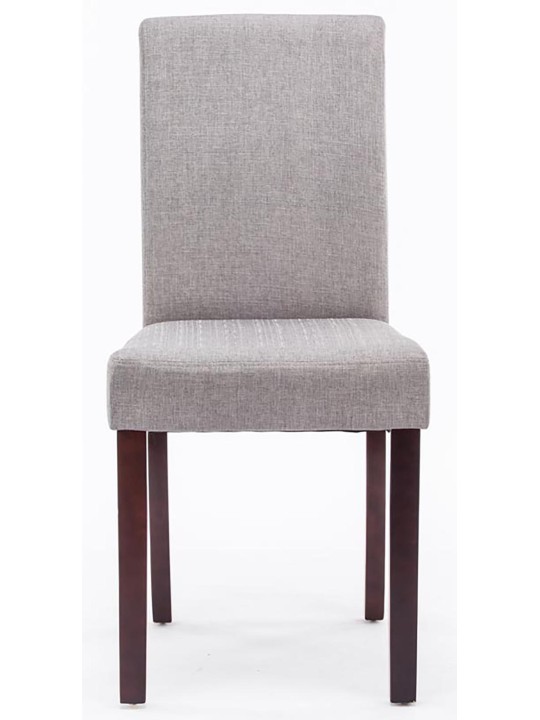 Set van 2 eetkamerstoelen Ina stof cappuccino, lichtgrijs