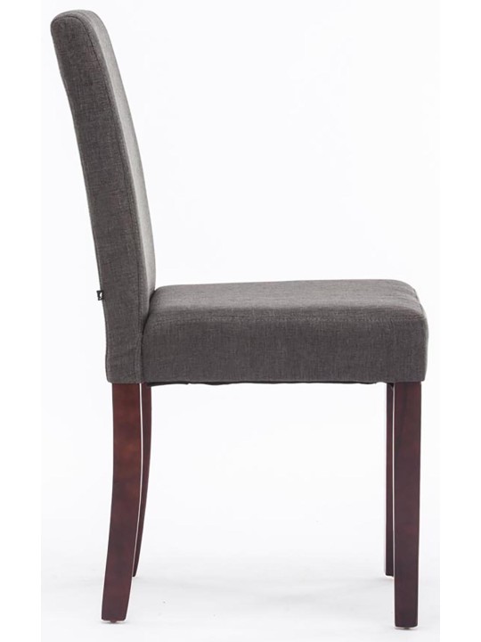 Set van 2 eetkamerstoelen Ina stof cappuccino, donkergrijs