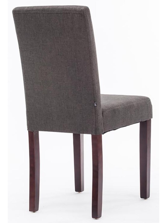 Set van 2 eetkamerstoelen Ina stof cappuccino, donkergrijs