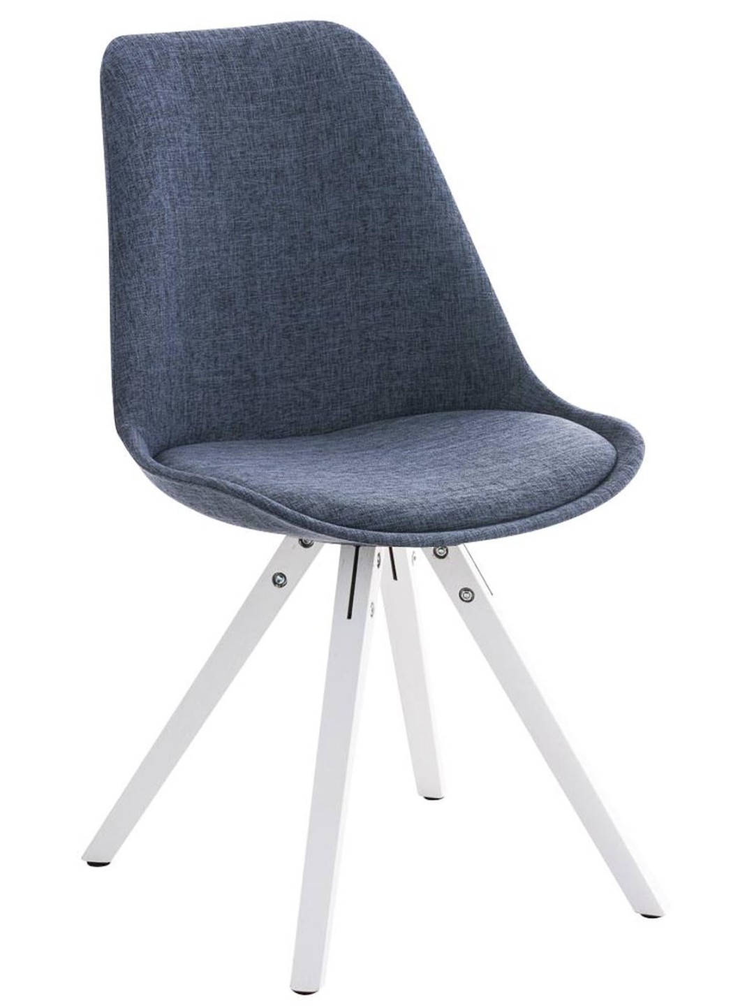 Stoel Pegleg Stof Vierkant, blauw