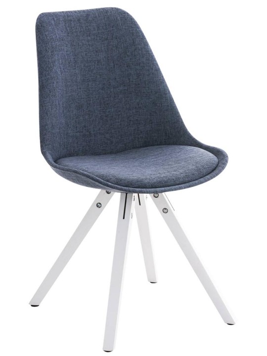 Stoel Pegleg Stof Vierkant, blauw Stoel Pegleg Stof Vierkant, blauw