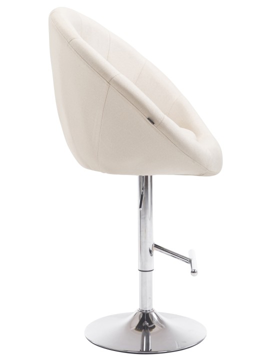 Barkruk London V2 stof chroom, crème