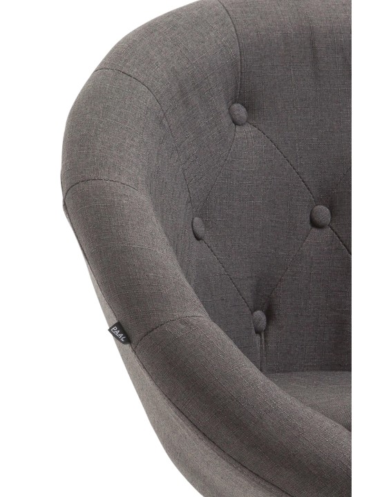 Barkruk London V2 stof chroom, donkergrijs