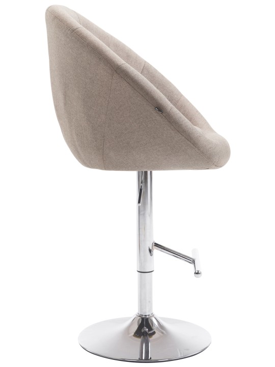 Barkruk London V2 stof chroom, taupe