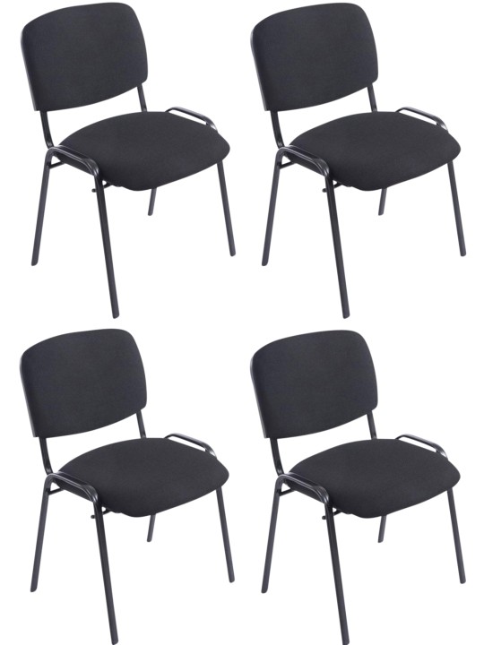 Set van 4 stoelen XL Ken stof, zwart Set van 4 stoelen XL Ken stof, zwart