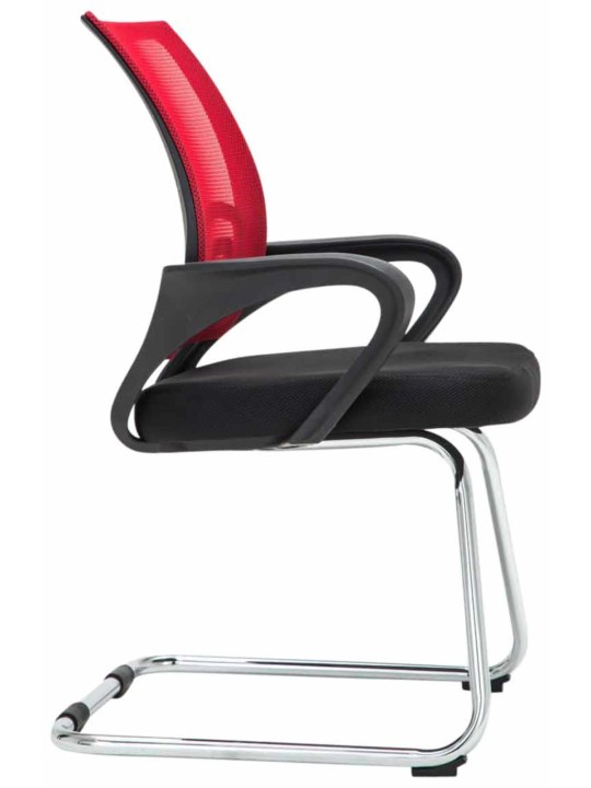 Set van 2 bezoekersstoelen Eureka, rood