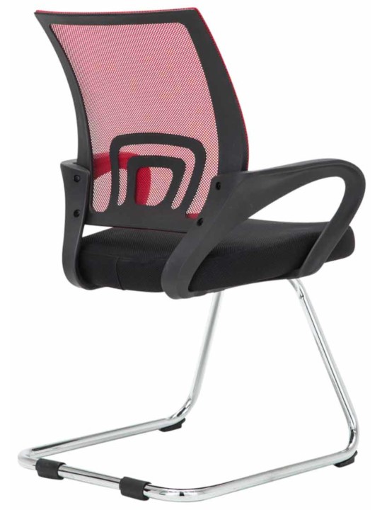 Set van 2 bezoekersstoelen Eureka, rood