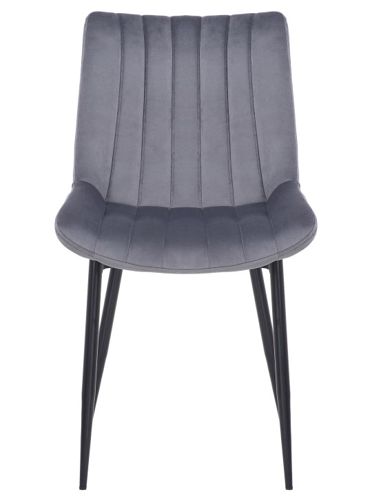 Set van 2 stoelen Rahden fluweel, grijs