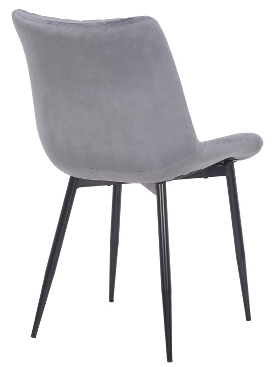 Set van 2 stoelen Rahden fluweel, grijs