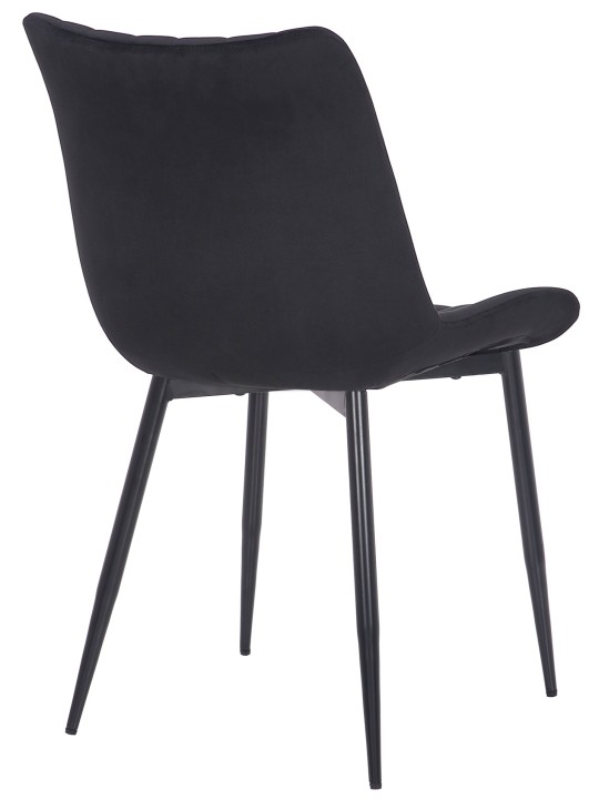 Set van 2 stoelen Rahden fluweel, zwart Set van 2 stoelen Rahden fluweel, zwart