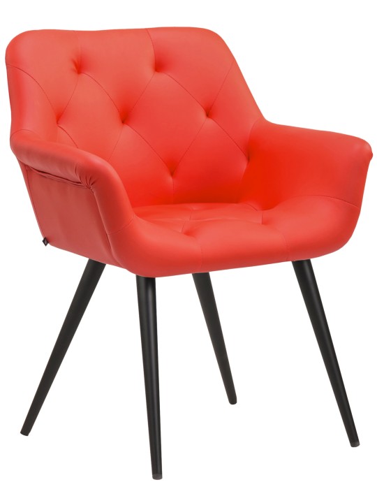 Eetkamerstoel Langford kunstleer, rood