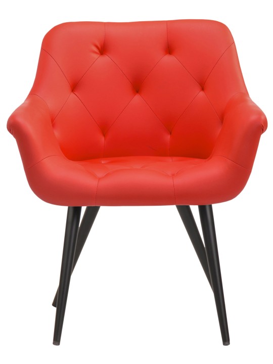 Eetkamerstoel Langford kunstleer, rood