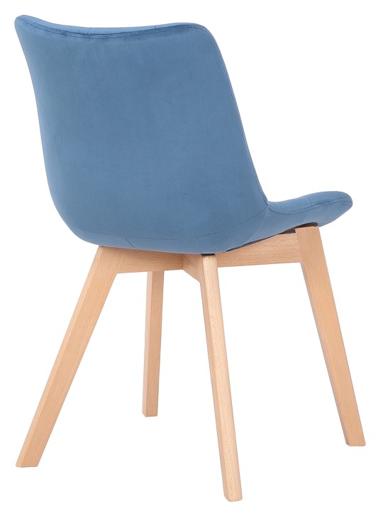 Set van 2 eetkamerstoelen Passaic fluweel, blauw