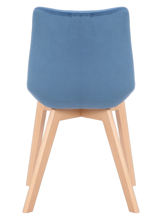 Set van 2 eetkamerstoelen Passaic fluweel, blauw
