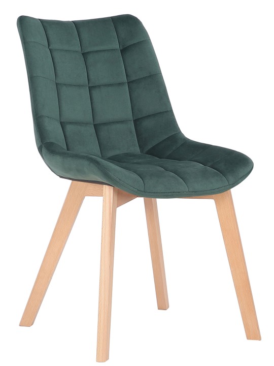 Set van 2 eetkamerstoelen Passaic fluweel, groen